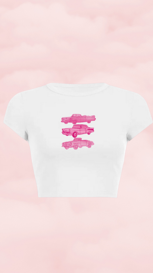 "Vintage Pink Car" Baby-tee